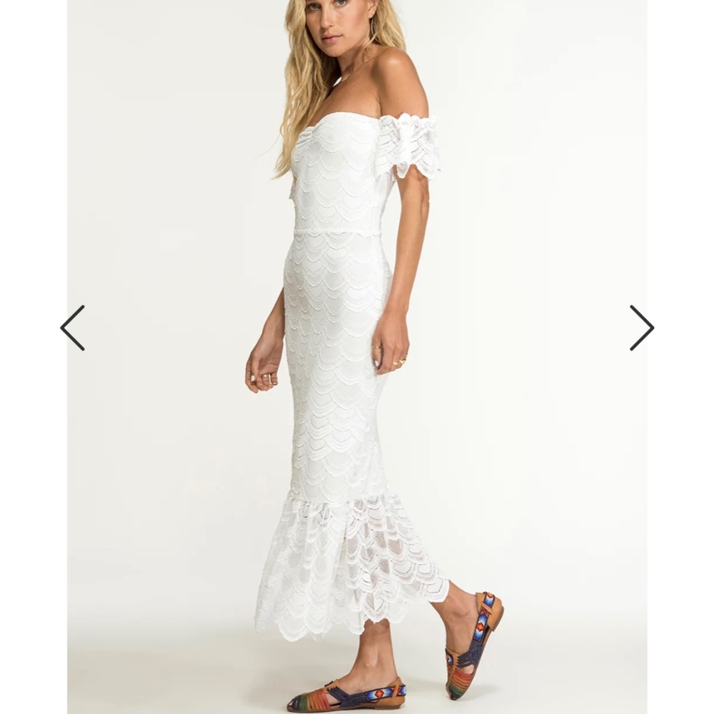 Nightcap Clothing Victorian Lace Flutter MIDI Dress XS